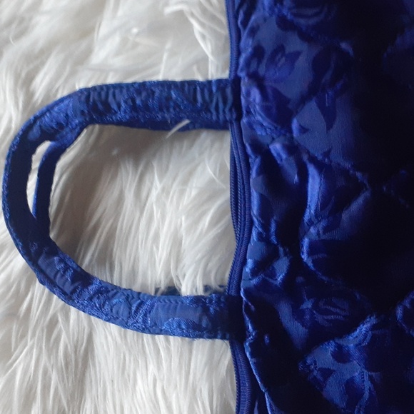 Oscar de la Renta Rich Royal Blue Makeup / Cosmetic Bag - Picture 4 of 10